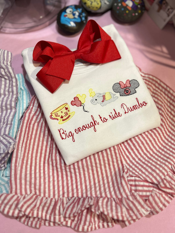 3T elephant ride embroidered puff  sleeve shirt *perfect condition*
