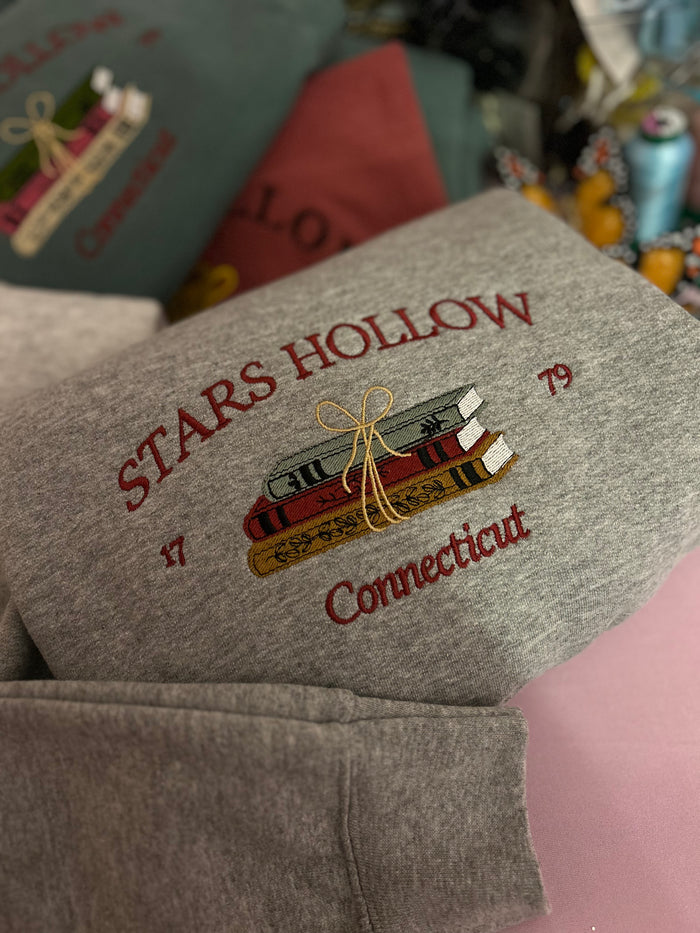 Stars Hollow Bound Books Embroidered Sweatshirt