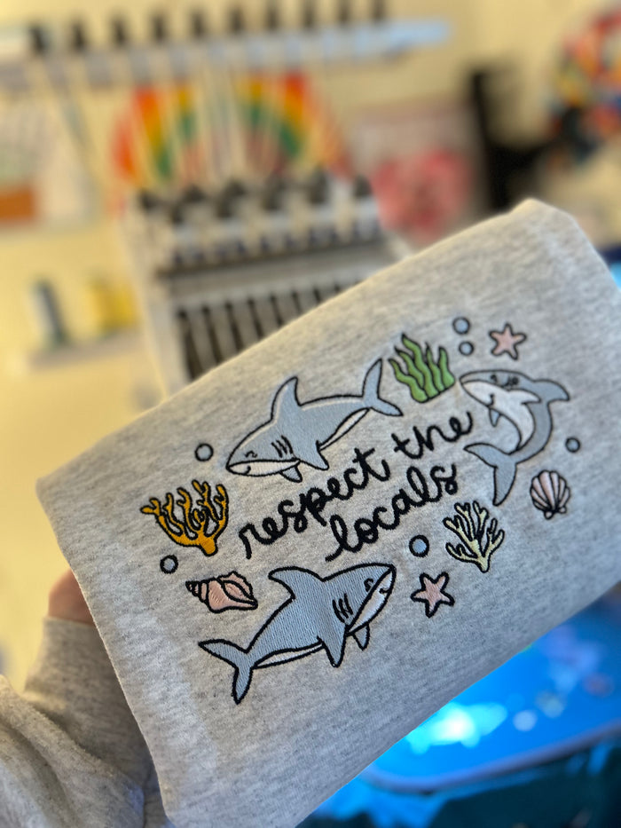 Respect The Locals Embroidered Sweatshirt