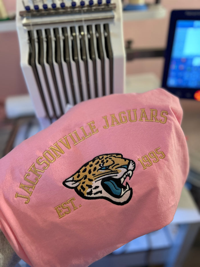 Embroidered Jags Pink 2XL T-Shirt brand new perfect condition ✨WOMENS CUT✨ port authority brand