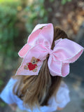 Cross Stitch Embroidered Bow