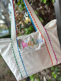 Ric Rac Trimmed Canvas Tote Bag