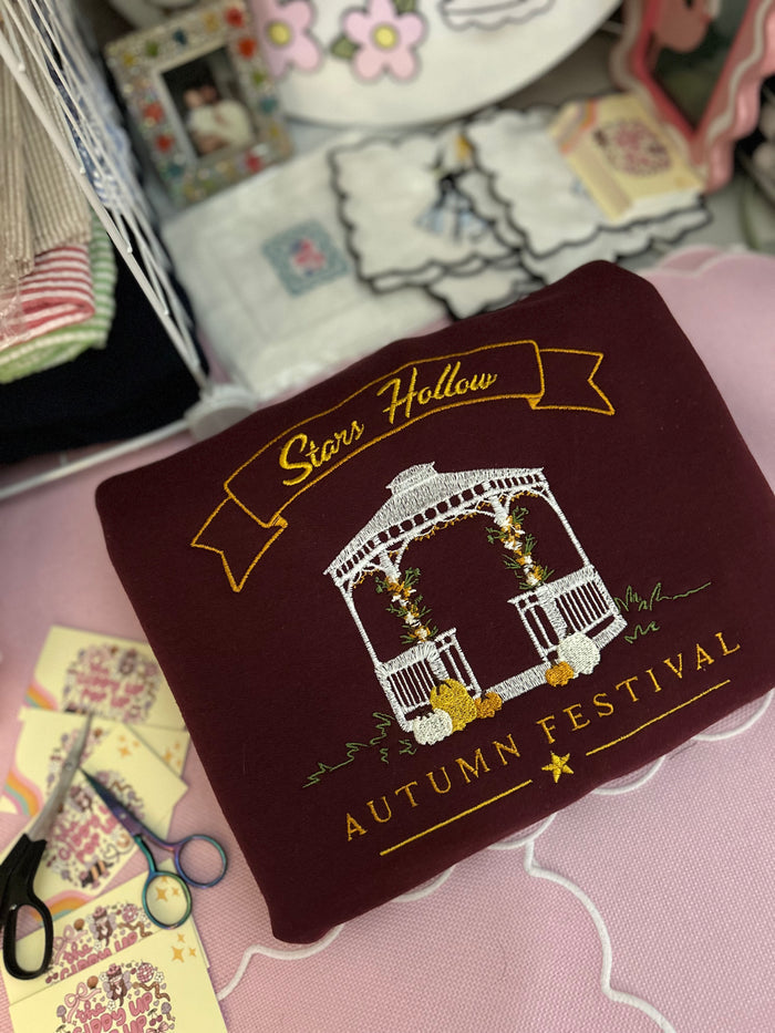 Stars Hollow Autumn Festival Embroidered Sweatshirt