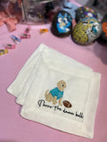 Throw The Ball Custom Embroidered Dog Cocktail Napkins set of 4