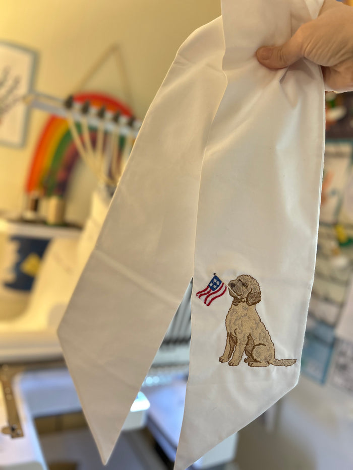 Doodle sash example stitch out