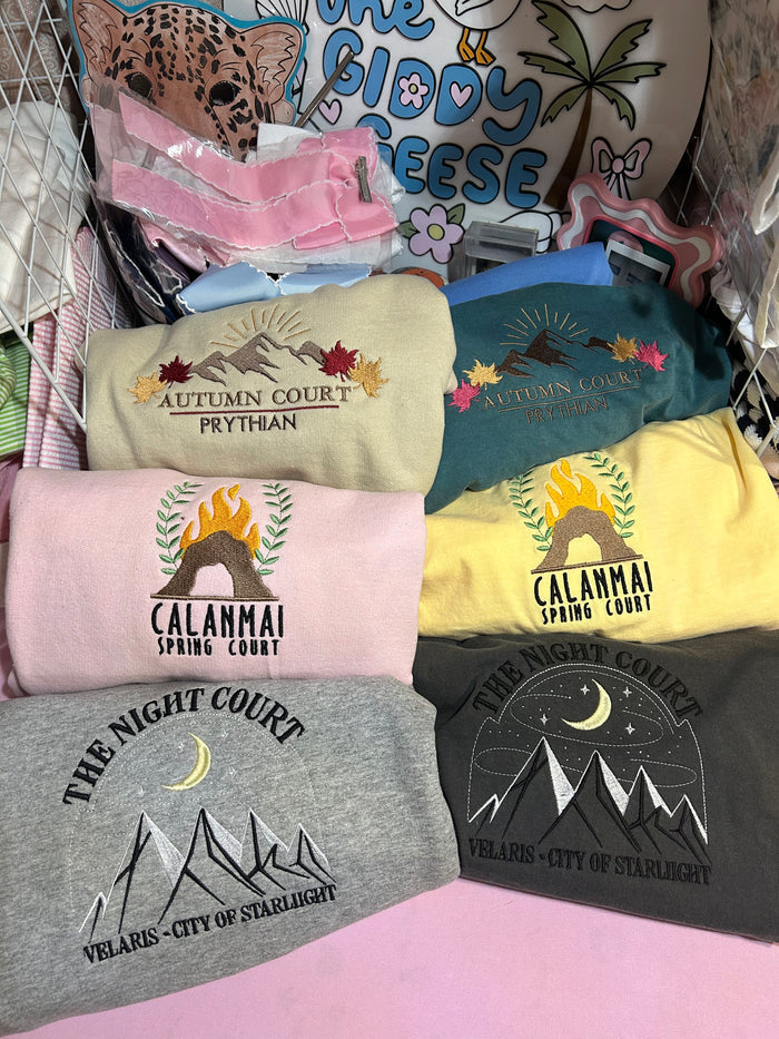 Night Court Embroidered Sweatshirt