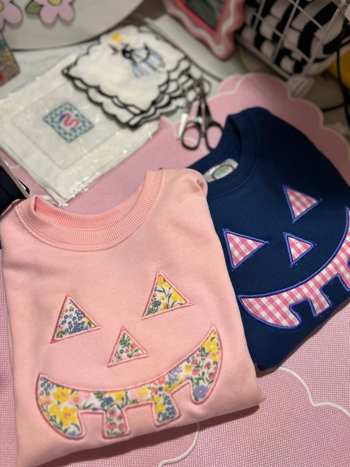 Appliqué Pumpkin Sweatshirt
