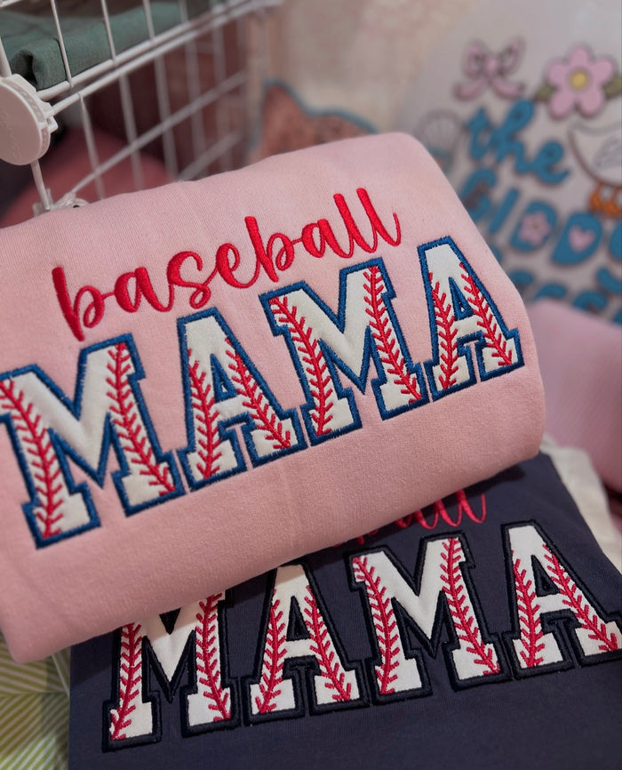Baseball Mama Embroidered Sweatshirt