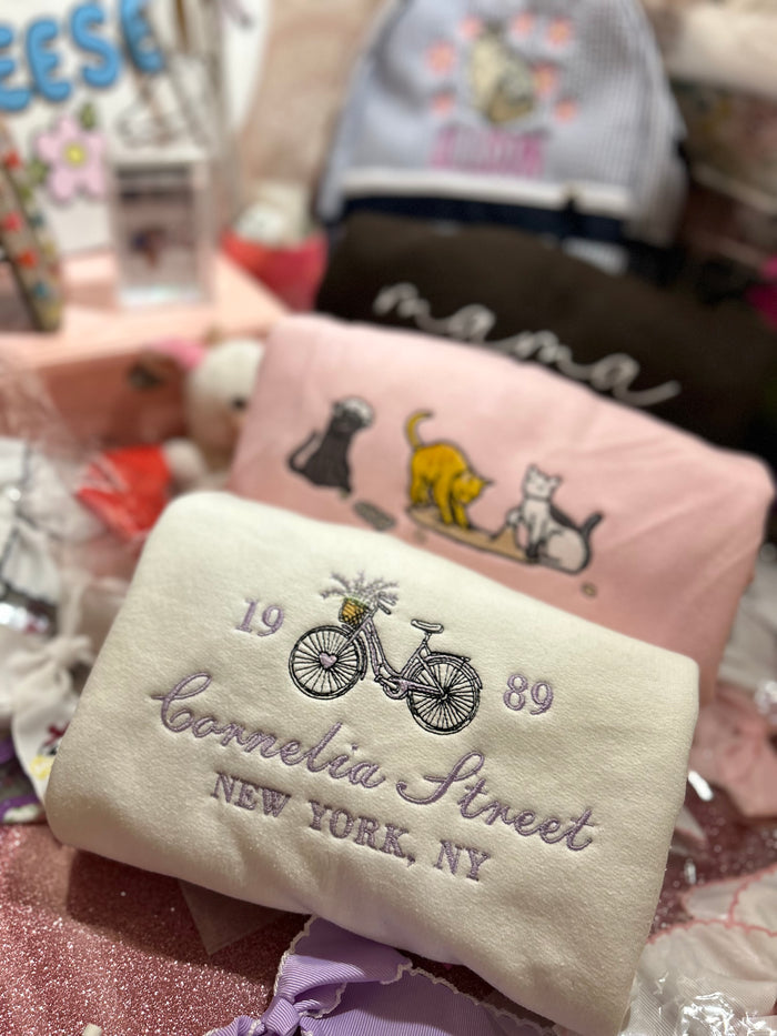 Cornelia Street Embroidered Sweatshirt