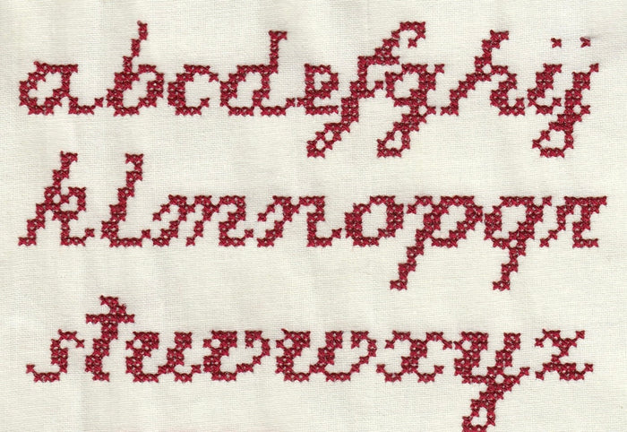 Cross Stitch Embroidered Bow