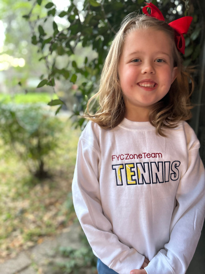 Custom Embroidered Tennis Team Sweatshirt