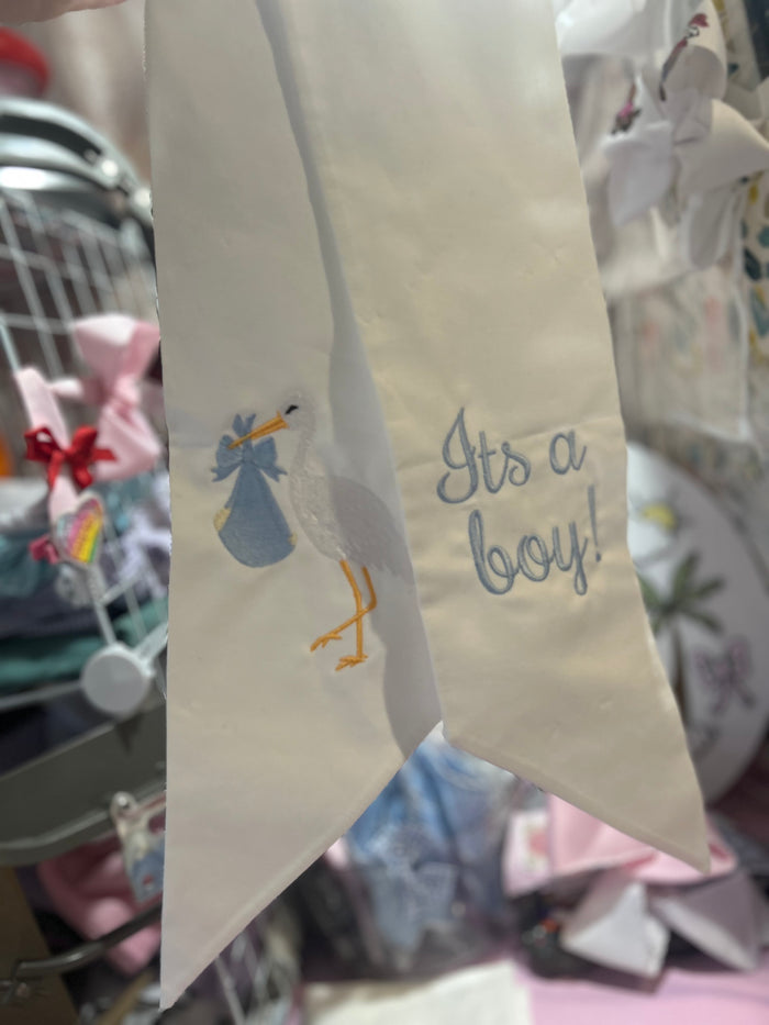 Custom Stork Sash
