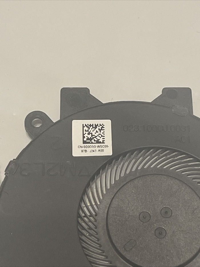 Dell Inspiron 14 5482 14" Genuine Laptop CPU Cooling Fan G0D3G