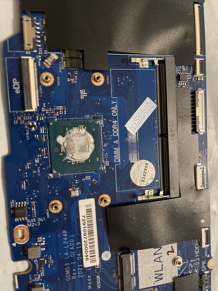 Dell Inspiron 3510 Celeron Motherboard N4020 15.6" 15 1.1 GHz 4GB RAM NCXC4 H1B5