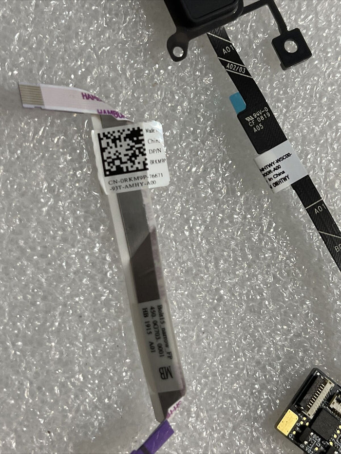 Dell Inspiron 5584 Fingerprint Reader Circuit Board Cable Black 9D4V0 RKM9P N1B1