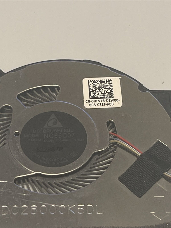 Dell Latitude 12 5290 2in1 CPU Cooling Fan DC28000K5S0 HFV18 0HFV18 CN-0HFV18 P4