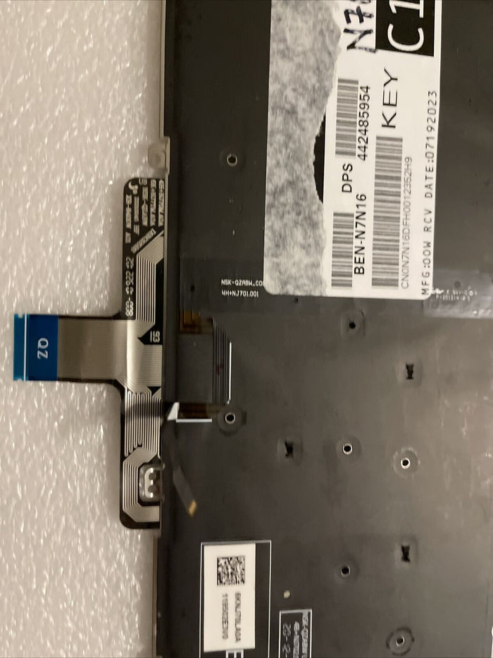 Dell Latitude 5520 5521 Precision 3560 3561 US English Laptop Keyboard N7N16 K5