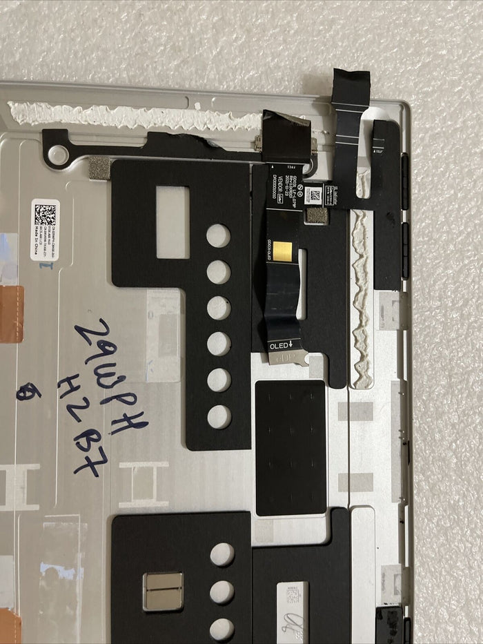 Dell XPS Plus 9320 OLED LCD Back Cover Hinges Cable Platinum 5YXVJ 29WPH H2 B7