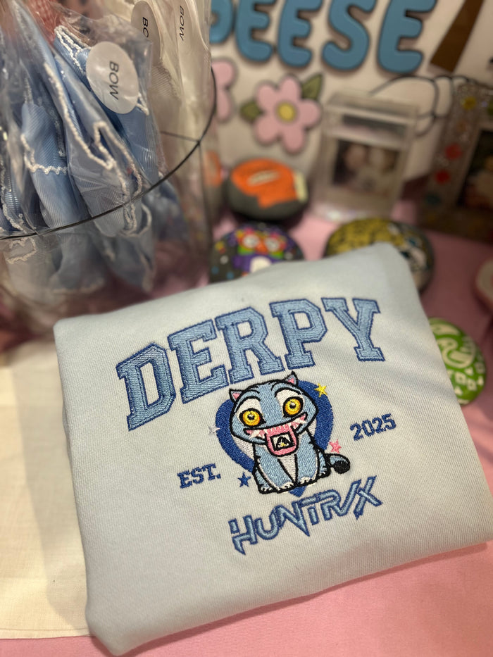 Derpy Cat Est Embroidered Sweatshirt