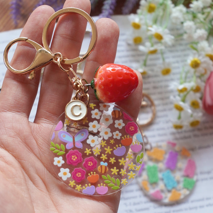 [ Double Sided ] Circle UV DTF Decal | Blue Daisy