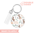 [ Double Sided ] Circle UV DTF Decal | Boho Dog