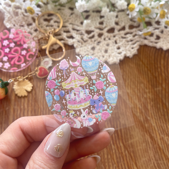 [ Double Sided ] Circle UV DTF Decal | Coquette Circus