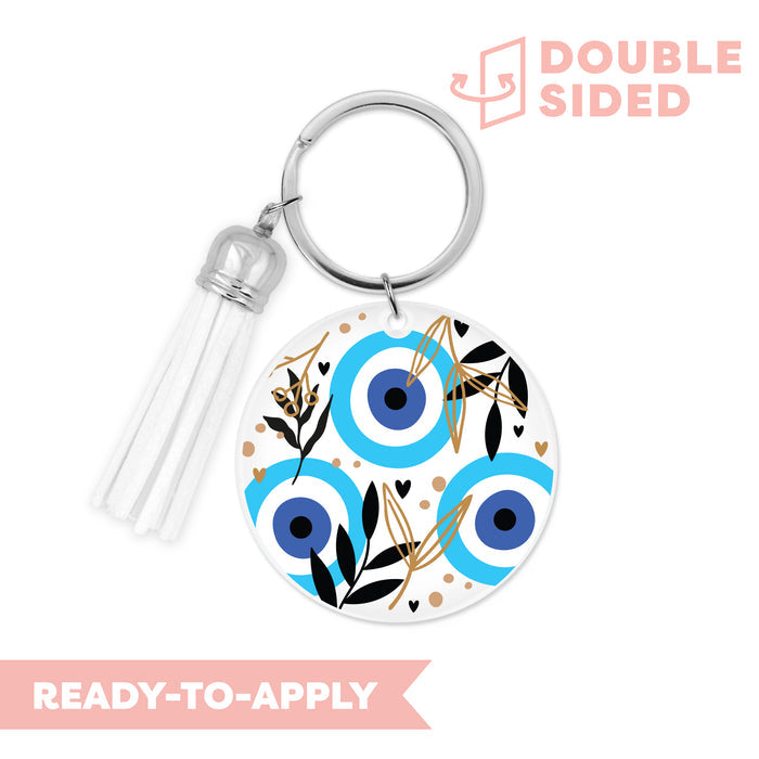 [ Double Sided ] Circle UV DTF Decal | Evil Eye