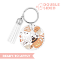 [ Double Sided ] Circle UV DTF Decal | Halloween Cafe