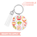 [ Double Sided ] Circle UV DTF Decal | Happy Holiday Gallery
