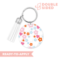 [ Double Sided ] Circle UV DTF Decal | Spring Heart