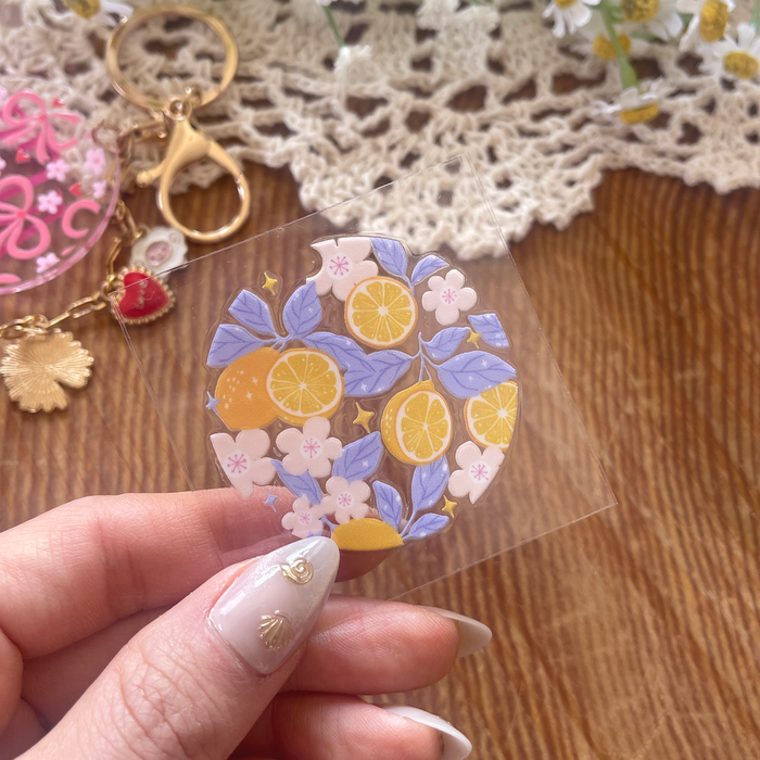 [ Double Sided ] Circle UV DTF Decal | Summer Lemon