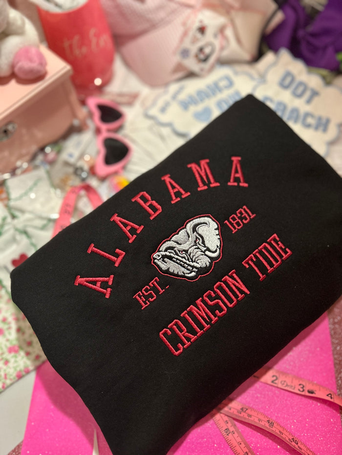 Embroidered University/College Sweatshirt