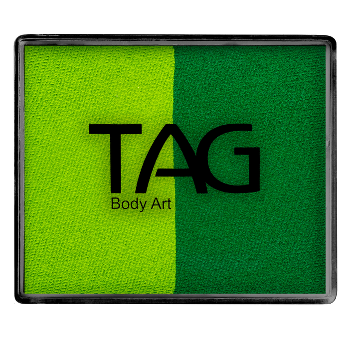 Face Paint Split Cake - Light Green and Medium Green