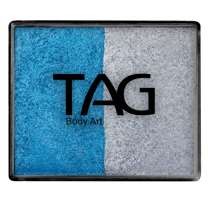 Face Paint Split Cake - Pearl Blue and Pearl Silver