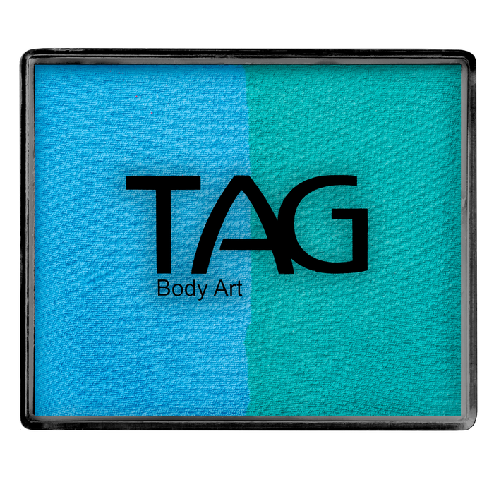 Face Paint Split Cake - Teal and Light Blue