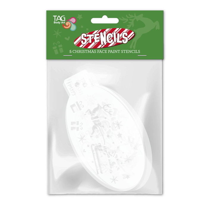 Face Paint Stencil Pack - Christmas - 5 Pack