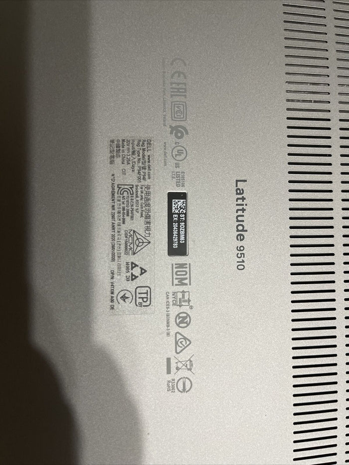 Genuine Dell Latitude 9510 E9510 Bottom Cover Lower Case 086P2Y 86P2Y C3