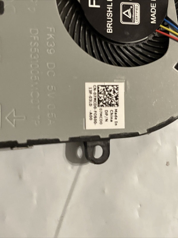 Genuine Dell Vostro Cpu fan 15 3583 3584 7MCD0 07MCD0 With out CD Rom P3