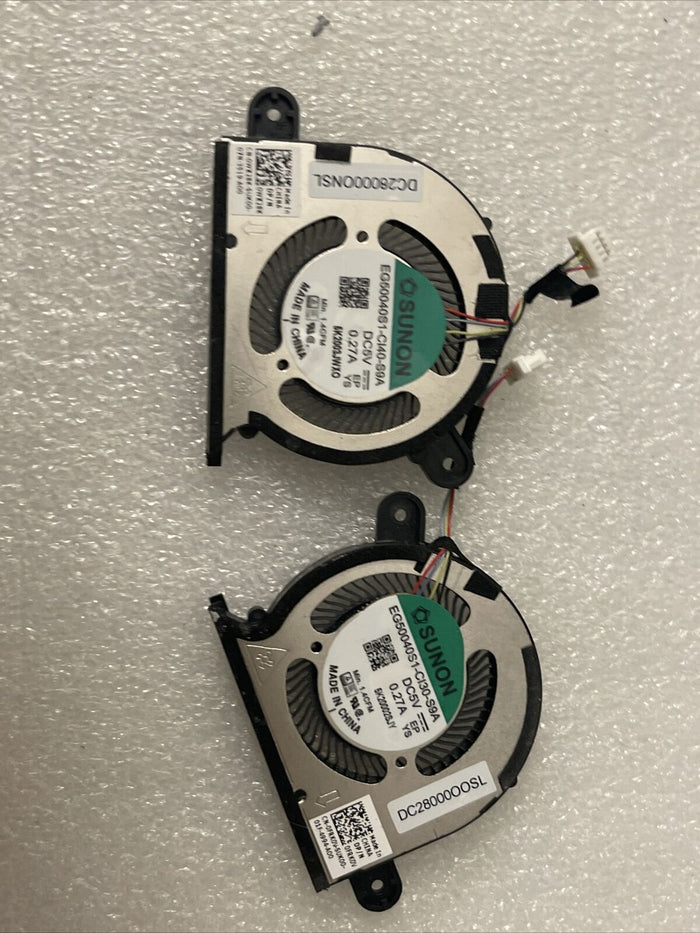 Genuine DELL XPS 2020 13 9300 9310 CPU GPU Cooling Fans Pair 0WX28K 0FRK0V