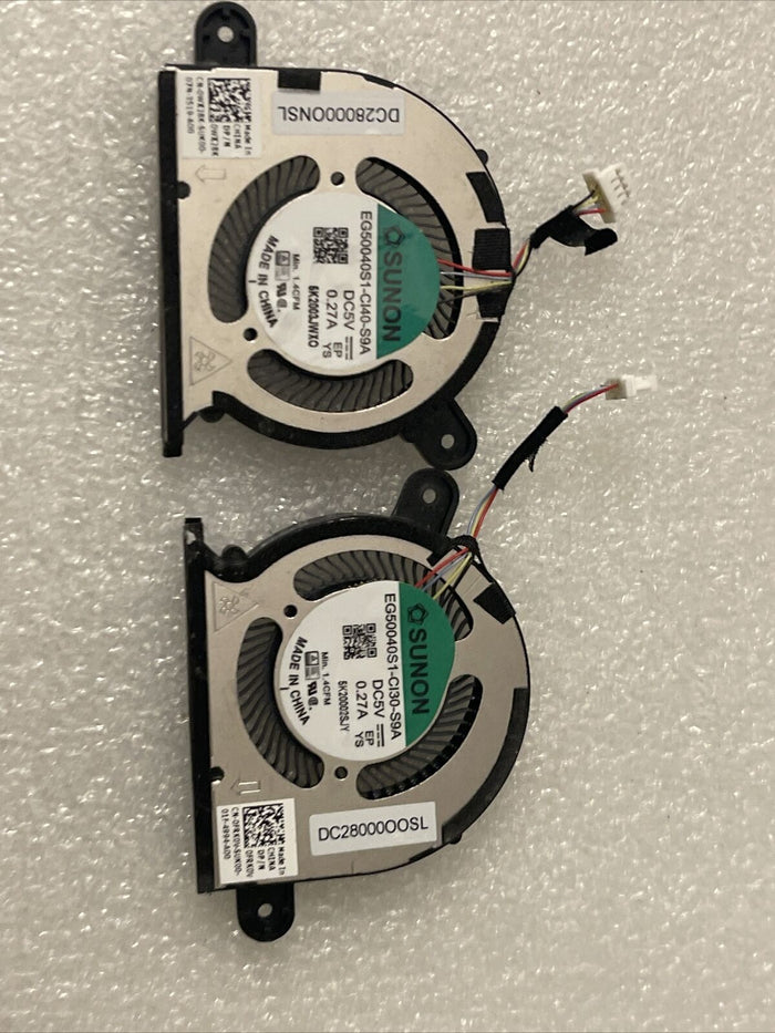 Genuine DELL XPS 2020 13 9300 9310 CPU GPU Cooling Fans Pair 0WX28K 0FRK0V