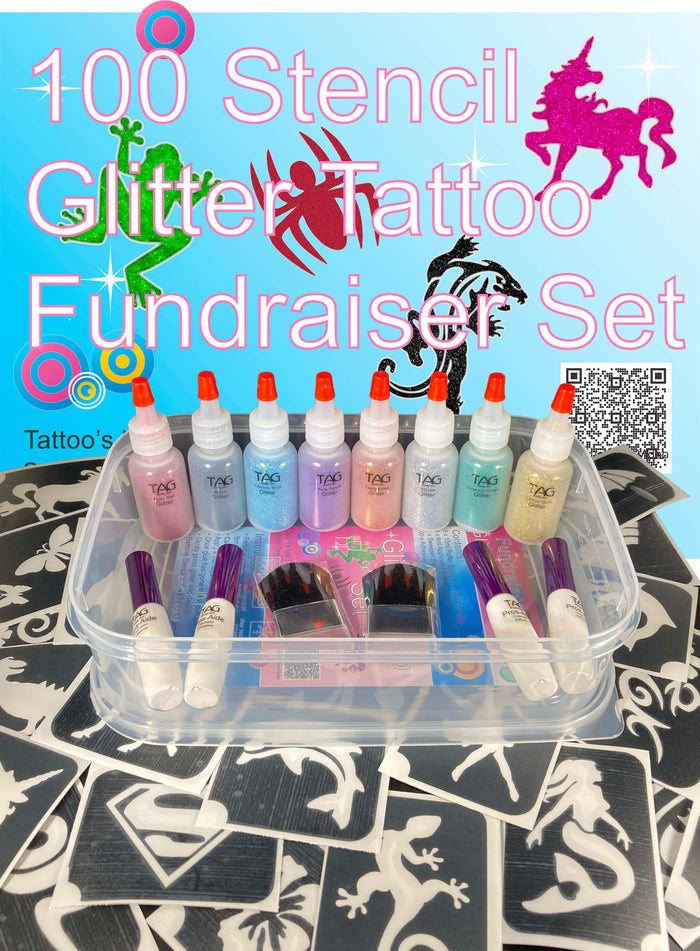 Glitter Tattoo Stencil Kit - Fundraiser