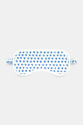 The Roller Rabbit Hearts Eye Mask, crafted from soft Pima Cotton with blue heart prints and an elastic strap, makes a cozy loungewear gift.