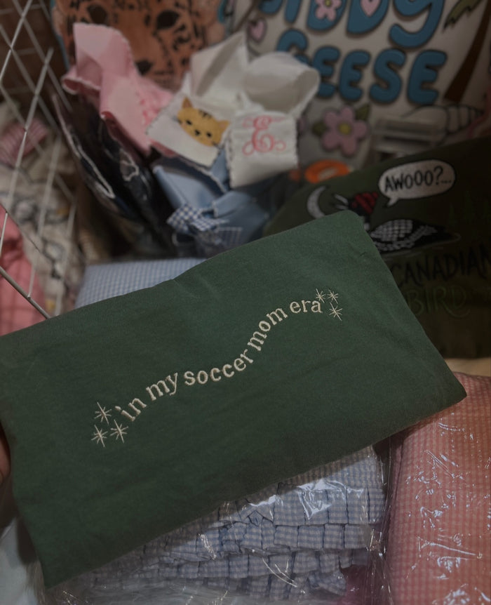 In My Soccer Mom Era Embroidered T-Shirt