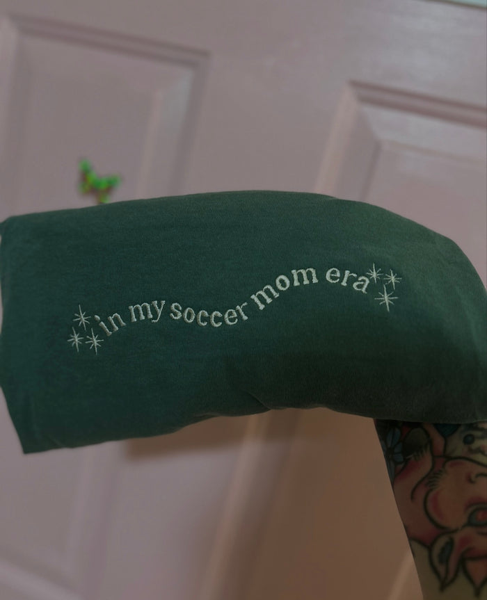 In My Soccer Mom Era Embroidered T-Shirt