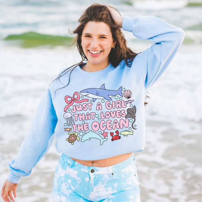 Just A Girl Who Loves The Ocean Sweatshirt