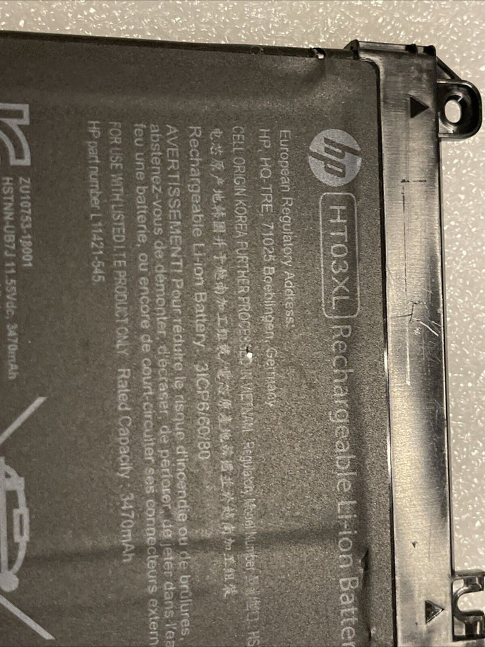 L11119-855 HT03XL OEM HP BATTERY 11.34V 41.04WH 15-DY 15-DY2172WM HT03XL