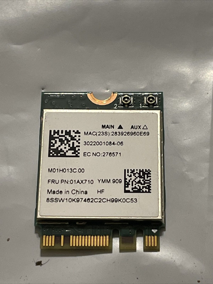 Lenovo  Wireless WiFi Wlan Bluetooth Card  SW10K97462  1AX710 01AX710 ata