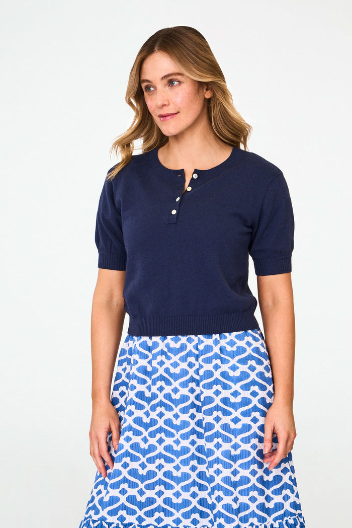 Roller Rabbit Navy Nadia Sweater