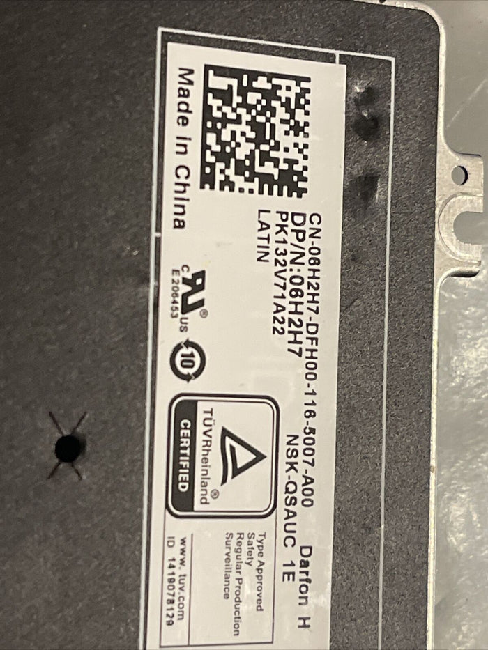 New Genuine Dell Precision 7550 7750 Laptop Spanish No Backlit Keyboard 6H2H7 B5