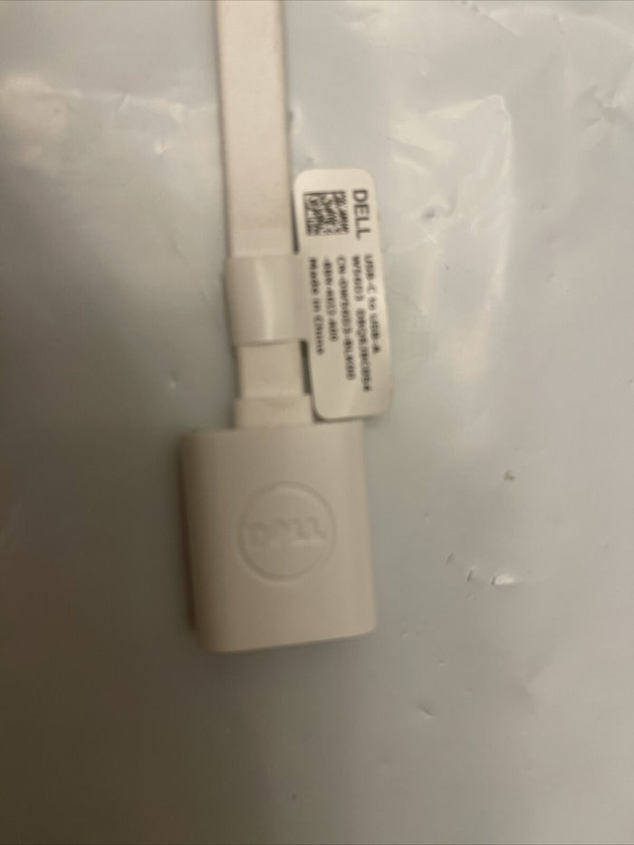 Oem Genuine Dell Adapter USB-C to USB-A 3.0  White Cable DBQBJBC054 W56D3 GradeA